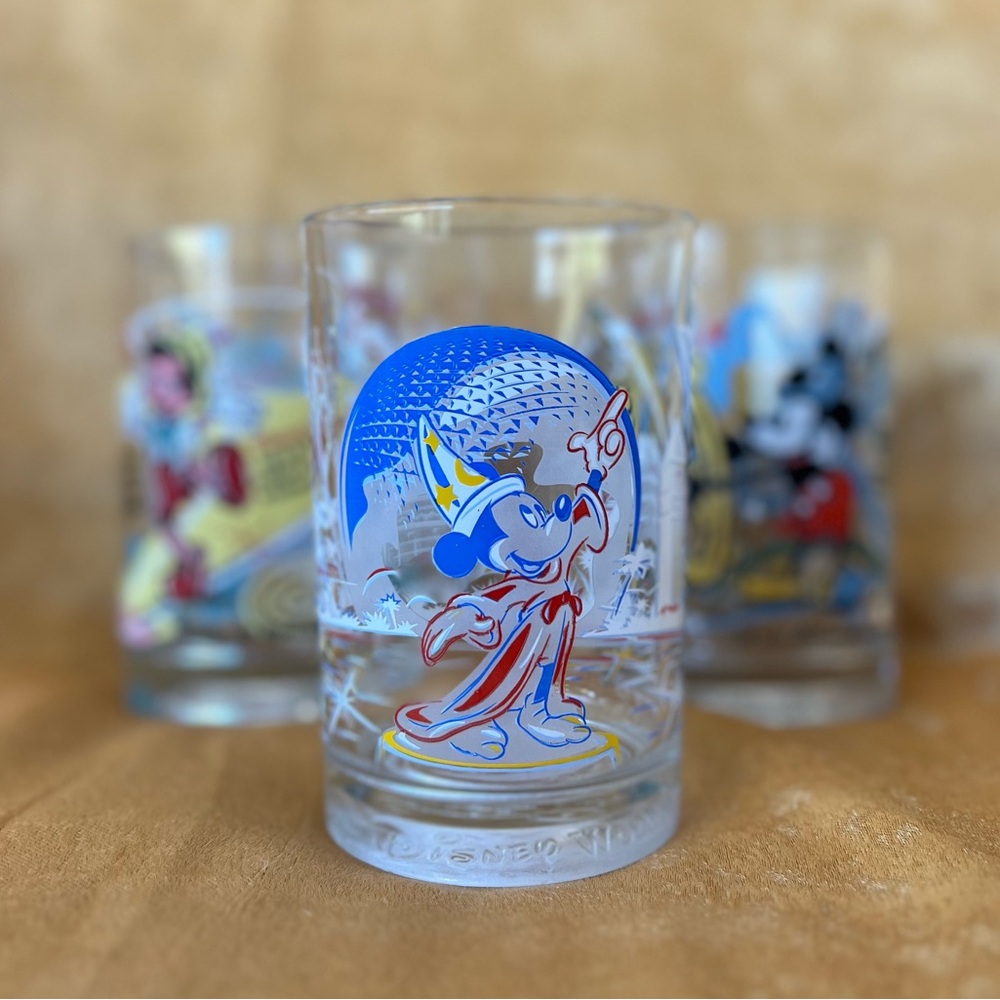 Disney Sorcerer Mickey Glass Set - Blue and Red Accents